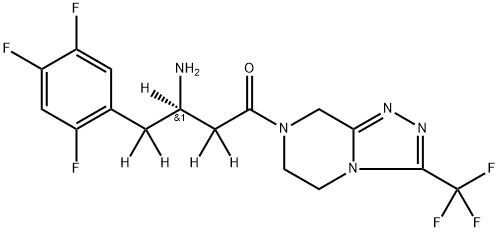 2H5]-西格列汀磷酸盐, 1133211-98-9, 结构式