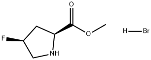 L-Proline, 4-fluoro-, methyl ester, hydrobromide, cis- Structure
