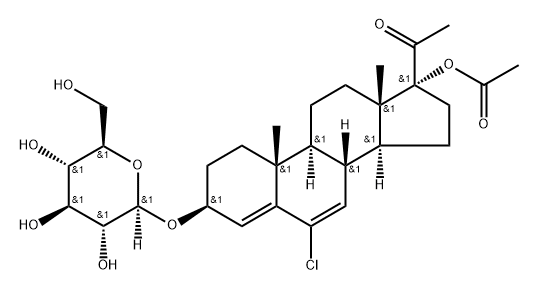 3-O-glucosylchlormadinol acetate 结构式