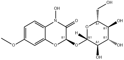 2H-1,4-Benzoxazin-3(4H)-one, 2-(β-D-glucopyranosyloxy)-4-hydroxy-7-methoxy-, (2R)- Structure