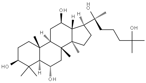 20(S)-25-羟基原人参三醇 结构式