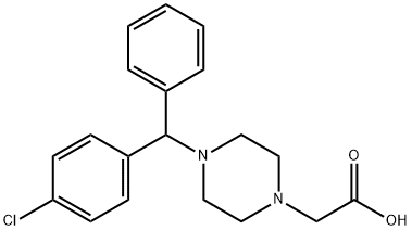 iperazineacetic acid, 4-[(4- chlorophenyl)phenylMethyl]- 化学構造式