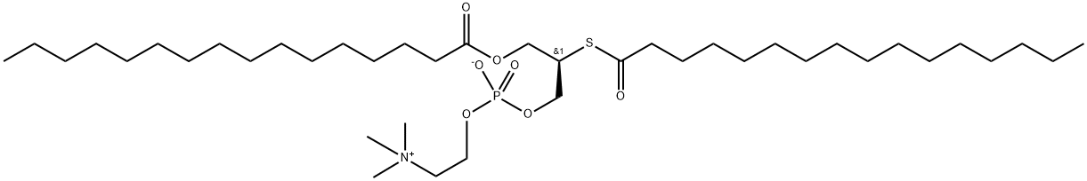 1-palmitoyl-2-thiopalmitoyl phosphatidylcholine, 113881-60-0, 结构式