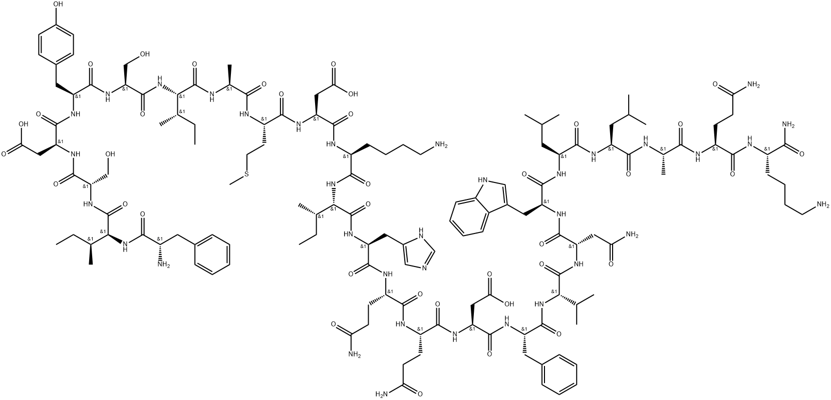 GASTRIC INHIBITORY POLYPEPTIDE (6-30) AMIDE (HUMAN) Structure