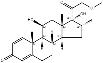 Pregna-1,4-diene-3,20-dione, 9-fluoro-11,17-dihydroxy-21-methoxy-16-methyl-, (11β,16α)- Structure