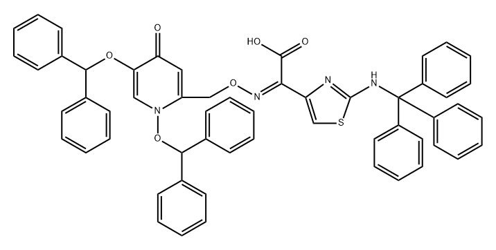 114875-61-5 4-Thiazoleacetic acid, α-[[[1,5-bis(diphenylmethoxy)-1,4-dihydro-4-oxo-2-pyridinyl]methoxy]imino]-2-[(triphenylmethyl)amino]-, (αZ)-