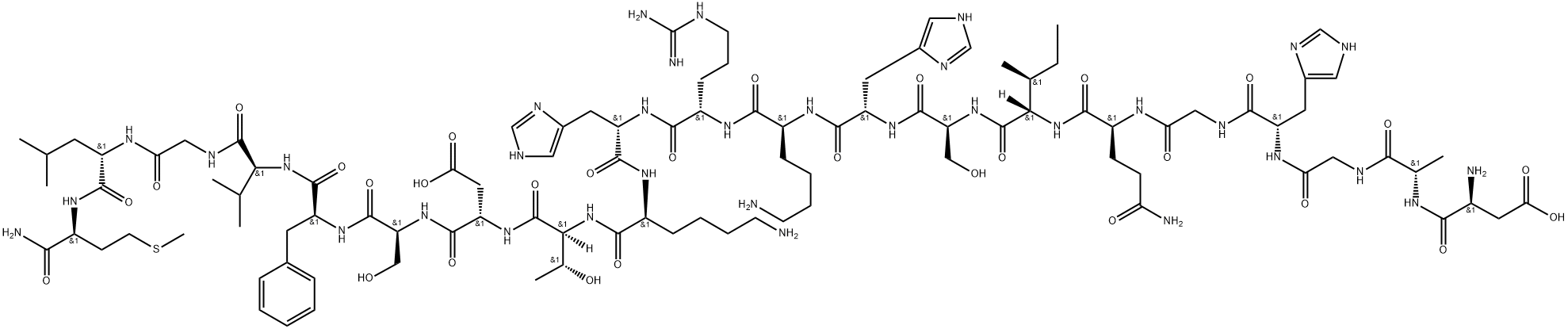 gamma-preprotachykinin amide (72-92), 114882-65-4, 结构式