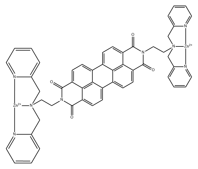 Zinc(4+), [μ-[2,9-bis[2-[bis[(2-pyridinyl-κN)methyl]amino-κN]ethyl]anthra[2,1,9-def:6,5,10-d'e'f']diisoquinoline-1,3,8,10(2H,9H)-tetrone]]di- 结构式