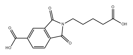 2-(4-carboxybutyl)-1,3-dioxoisoindoline-5-carboxylic acid Structure