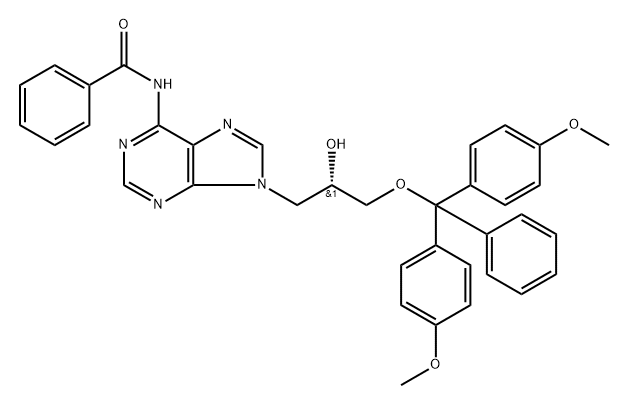 (S)-DMT-glycidol-A(Bz) Struktur
