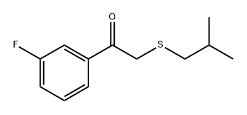 1-(3-氟苯基)-2-(异丁硫基)乙烷-1-酮 结构式