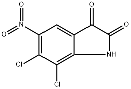 6,7-dichloro-5-nitro-2,3-dihydro-1H-indole-2,3-dione 结构式