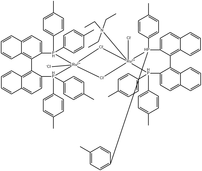 Ru2Cl4(S-TolBINAP)2NEt3 Structure