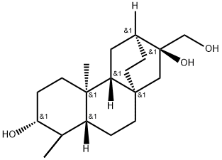 (3ALPHA,5BETA,8ALPHA,9BETA,10ALPHA,12ALPHA)-阿替生烷-3,16,17-三醇 结构式