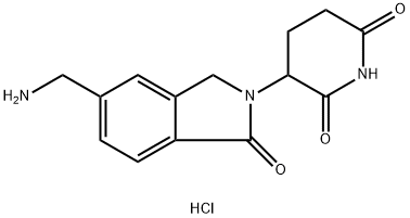 3-(5-(aminomethyl)-1-oxoisoindolin-2-yl)piperidine-2,6-dione hydrochloride Structure