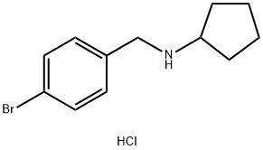 N-[(4-bromophenyl)methyl]cyclopentanamine hydrochloride 结构式