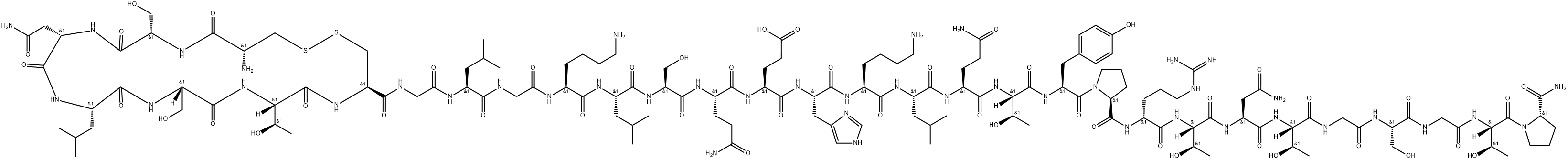 calcitonin, salmon, Gly(8)-des-Leu(16)-Arg(24)- Struktur