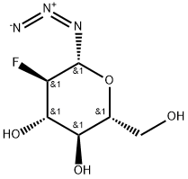 2-Deoxy-2-fluoro-beta-D-glucopyranosyl azide Struktur