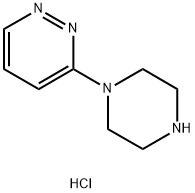 Pyridazine, 3-(1-piperazinyl)-, hydrochloride (1:4) Structure