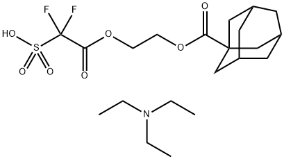 Tricyclo[3.3.1.13,7]decane-1-carboxylic acid, 2-[(2,2-difluoro-2-sulfoacetyl)oxy]ethyl ester, compd. with N,N-diethylethanamine (1:1)|TRICYCLO[3.3.1.13,7]DECANE-1-CARBOXYLIC ACID, 2-[(2,2-DIFLUORO-2-SULFOACETYL)OXY]ETHYL ESTER, COMPD. WITH 2,2′,2′′-NITRILOTRIS[ETHANOL] (1:1)