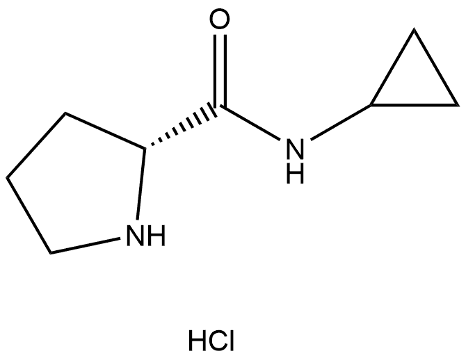 (R)-pyrrolidine-2-carboxylic acid cyclopropylamide hydrochloride Structure