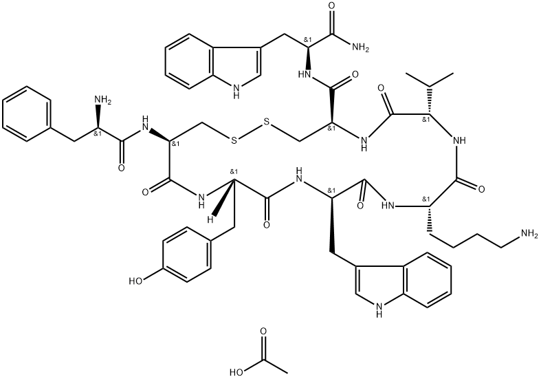 Vapreotide Acetate Structure