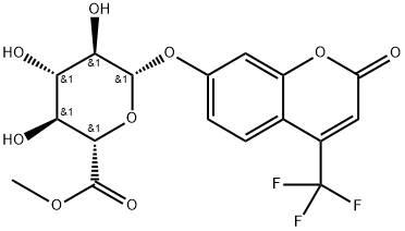 2-Oxo-4-(trifluoroMethyl)-2H-1-benzopyran-7-yl β-D-Glucopyranosiduronic Acid Methyl Ester Structure