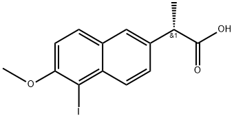 (S)-5-Iodo-6-Methoxy-α-Methyl-2-naphthaleneacetic Acid Struktur