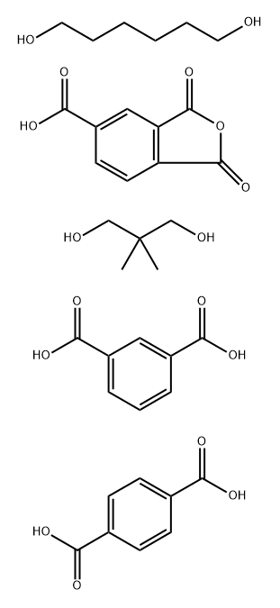 1,3-Benzenedicarboxylic acid, polymer with 1,4-benzenedicarboxylic acid, 1,3-dihydro-1,3-dioxo-5-isobenzofurancarboxylic acid, 2,2-dimethyl-1,3-propanediol and 1,6-hexanediol Structure
