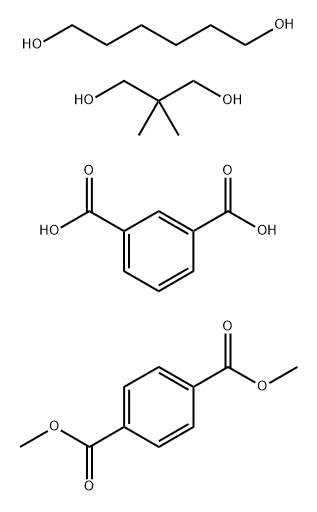 1,3-Benzenedicarboxylic acid, polymer with dimethyl 1,4-benzenedicarboxylate, 2,2-dimethyl-1,3-propanediol and 1,6-hexanediol Structure