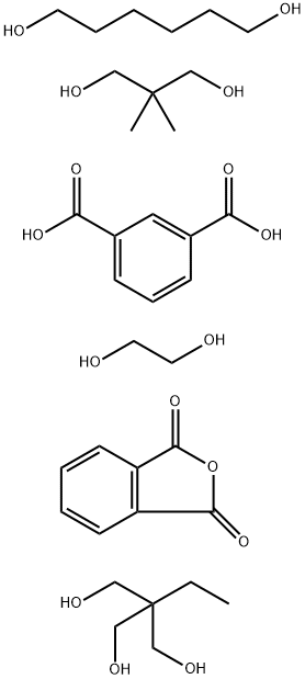 1,3-Benzenedicarboxylic acid, polymer with 2,2-dimethyl-1,3-propanediol, 1,2-ethanediol, 2-ethyl-2-(hydroxymethyl)-1,3-propanediol, 1,6-hexanediol and 1,3-isobenzofurandione|