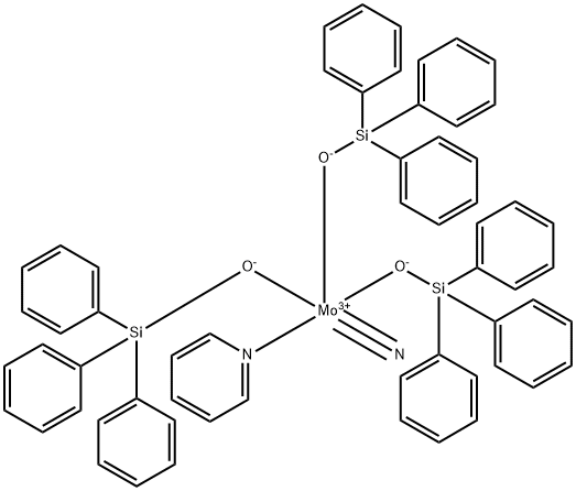 Tris(triphenylsilyloxy)molybdenum nitride pyridine complex Structure