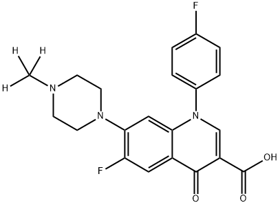 二氟沙星-D3, 1173147-93-7, 结构式