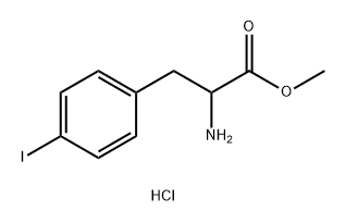 DL-4-iodo-Phenylalanine methyl ester, hydrochloride (1:1) Structure