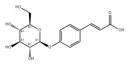 E-4-O-β-D-glucopyranosyl-p-coumaric acid 结构式