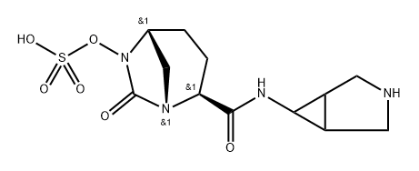 (2S,5R)-N-3-azabicyclo[3.1.0]hex-6-yl-7-oxo-6-(sulfooxy)-1,6-diazabicyclo[3.2.1]octane-2-carboxamide Struktur