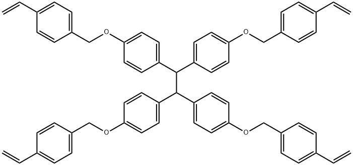Benzene, 1,1',1'',1'''-(1,2-ethanediylidene)tetrakis[4-[(4-ethenylphenyl)methoxy]- (9CI) Struktur