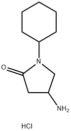 2-Pyrrolidinone, 4-amino-1-cyclohexyl-, hydrochloride (1:1) Structure