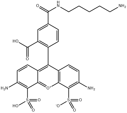 Xanthylium, 3,6-diamino-9-[4-[[(5-aminopentyl)amino]carbonyl]-2-carboxyphenyl]-4,5-disulfo-, inner salt Structure
