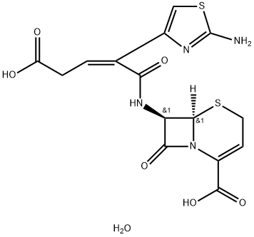 セフチブテン水和物 化学構造式