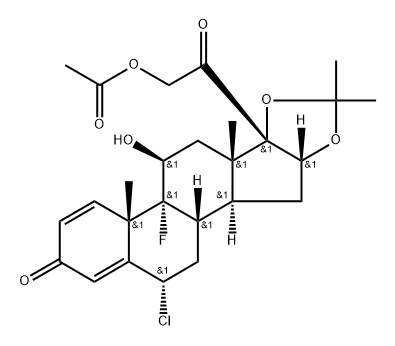 21-Acetyl-6α-chlorotriamcinolone Acetonide, 1181-32-4, 结构式
