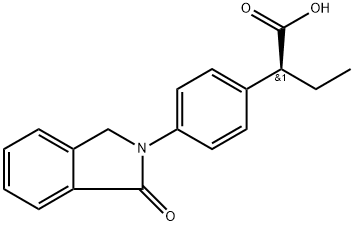 Benzeneacetic acid, 4-(1,3-dihydro-1-oxo-2H-isoindol-2-yl)-α-ethyl-, (αS)- Structure