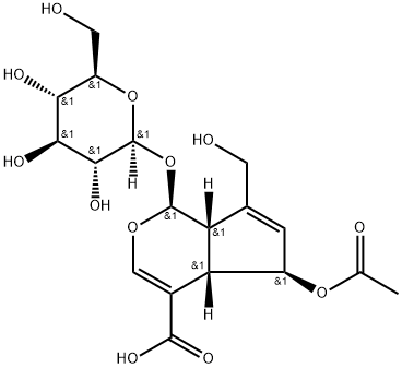 6-O-乙酰鸡屎藤次苷, 118292-15-2, 结构式