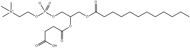 Ethanaminium, 2-[[[2-(3-carboxy-1-oxopropoxy)-3-[(1-oxododecyl)oxy]propoxy]hydroxyphosphinyl]oxy]-N,N,N-trimethyl-, inner salt Struktur