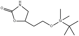5-(2-((叔丁基二甲基甲硅烷基)氧基)乙基)噁唑烷-2-酮,1184303-40-9,结构式