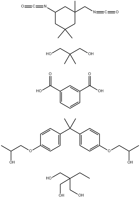 118496-40-5 1,3-Benzenedicarboxylic acid, polymer with 2,2-dimethyl-1,3-propanediol, 2-ethyl-2-(hydroxymethyl)-1,3-propanediol, 5-isocyanato-1-(isocyanatomethyl) -1,3,3-trimethylcyclohexane and 1,1'-[(1-methylethylidene) bis(4,1-phenyleneoxy)]bis[2-propanol]