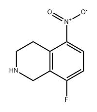 8-氟-5-硝基-1,2,3,4-四氢异喹啉 结构式