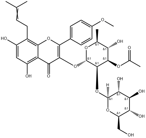 箭藿苷C, 118525-37-4, 结构式