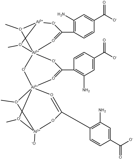 MOF:CAU-1-NH2-AL 比表面积:1300-1400(BET) 结构式