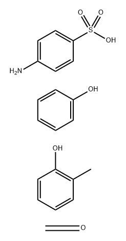 Benzenesulfonic acid, 4-amino-, polymer with formaldehyde, 2-methylphenol and phenol, bisulfited Struktur